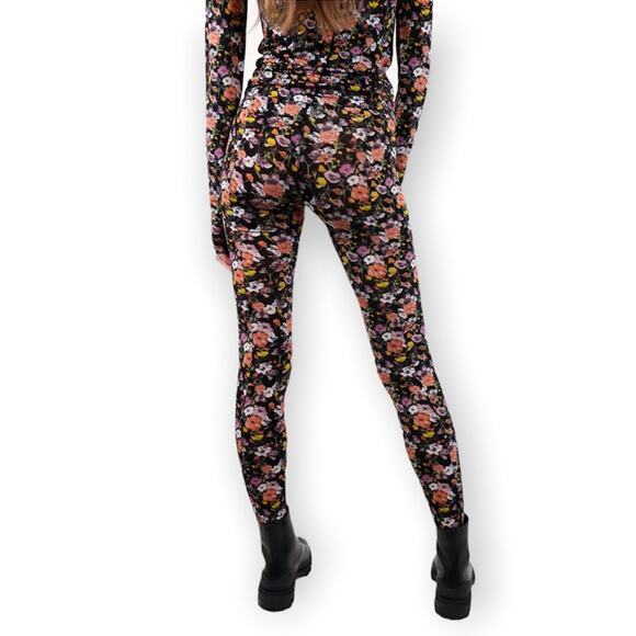 RAG & BONE Black Floral Sabeen Printed Tights-S - Picture 5 of 9